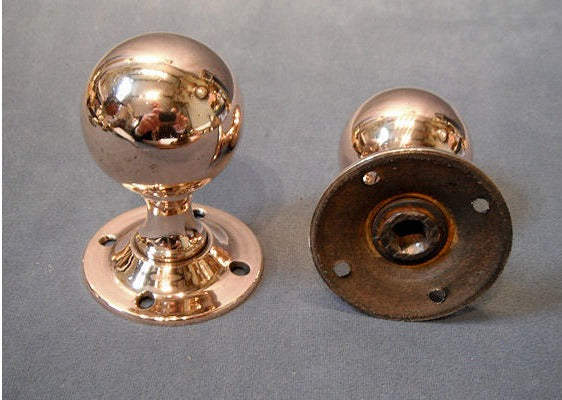 Pair of Brass Door Handles — view 2