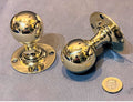 Pair of Brass Door Handles — Brass, 1920's