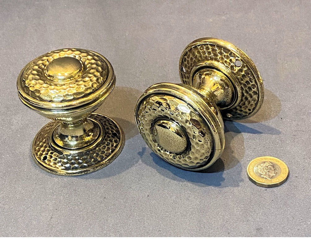 Pair of Brass Door Handles — Brass, circa 1900