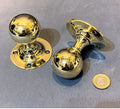 Pair of Brass Door Handles — Brass, 1920's