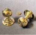 Pair of Brass Door Handles — Brass, 19th century
