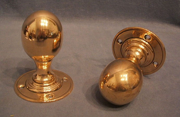 Pair of Brass Door Handles — Brass, 1920's