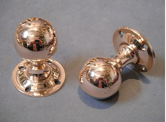 Pair of Brass Door Handles — Brass, 1920's
