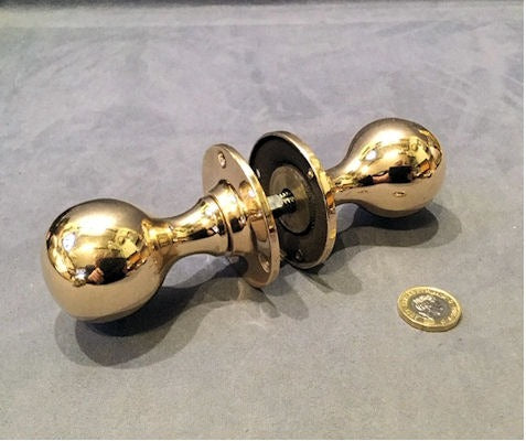 Pair of Brass Door Handles — Brass, circa 1900