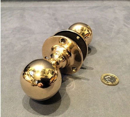 Pair of Brass Door Handles — view 2