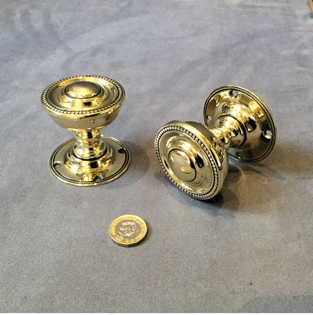 Pair of Brass Door Handles — Brass, circa 1900