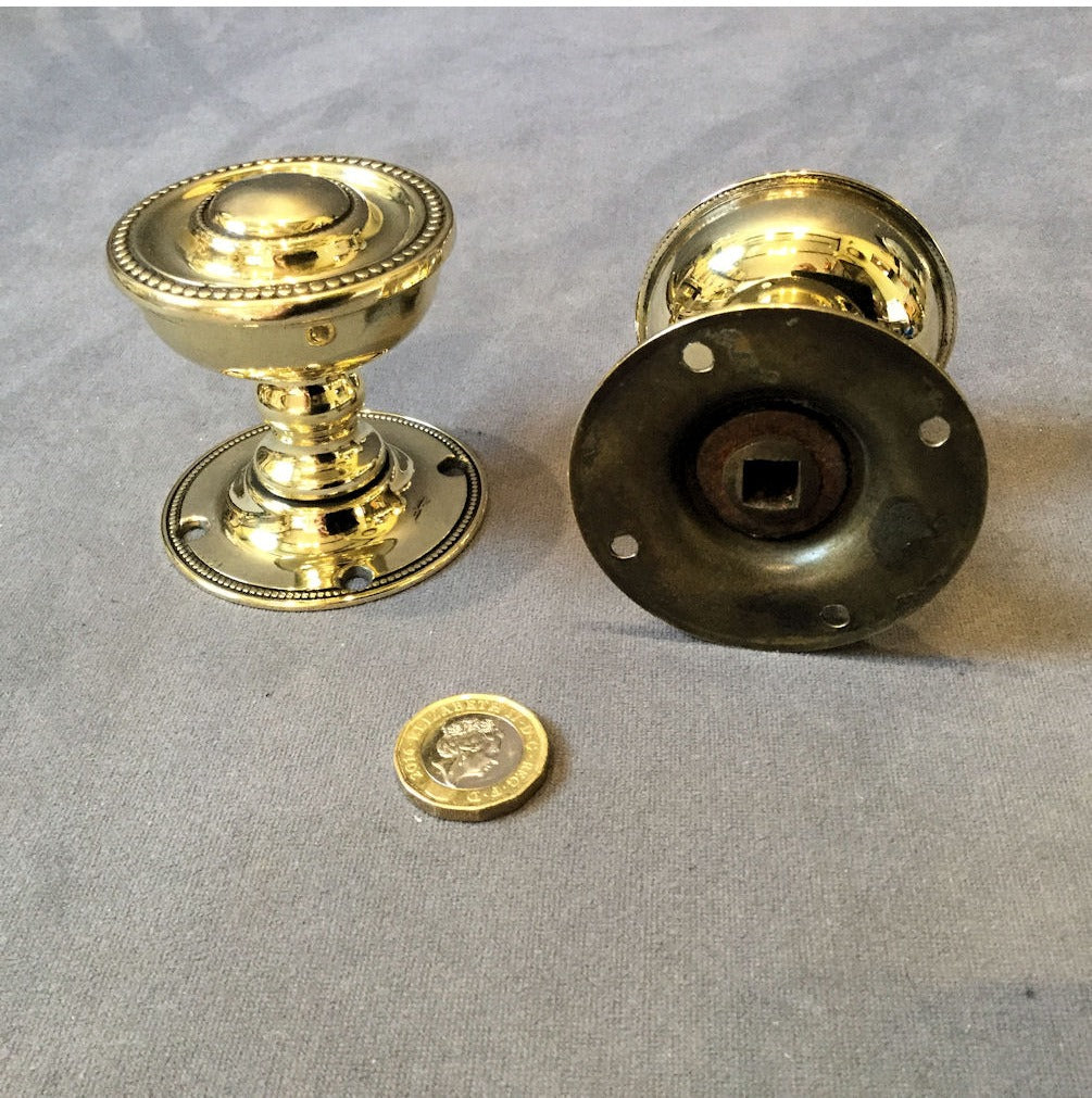 Pair of Brass Door Handles — view 2