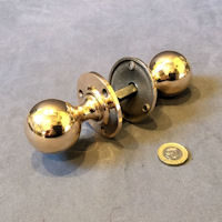 Pair of Brass Door Handles — Brass, 1920's