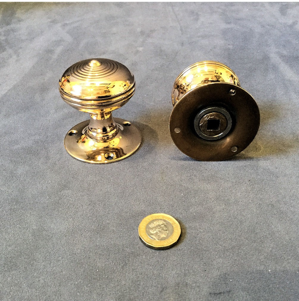 Pair of Brass Door Handles — view 2