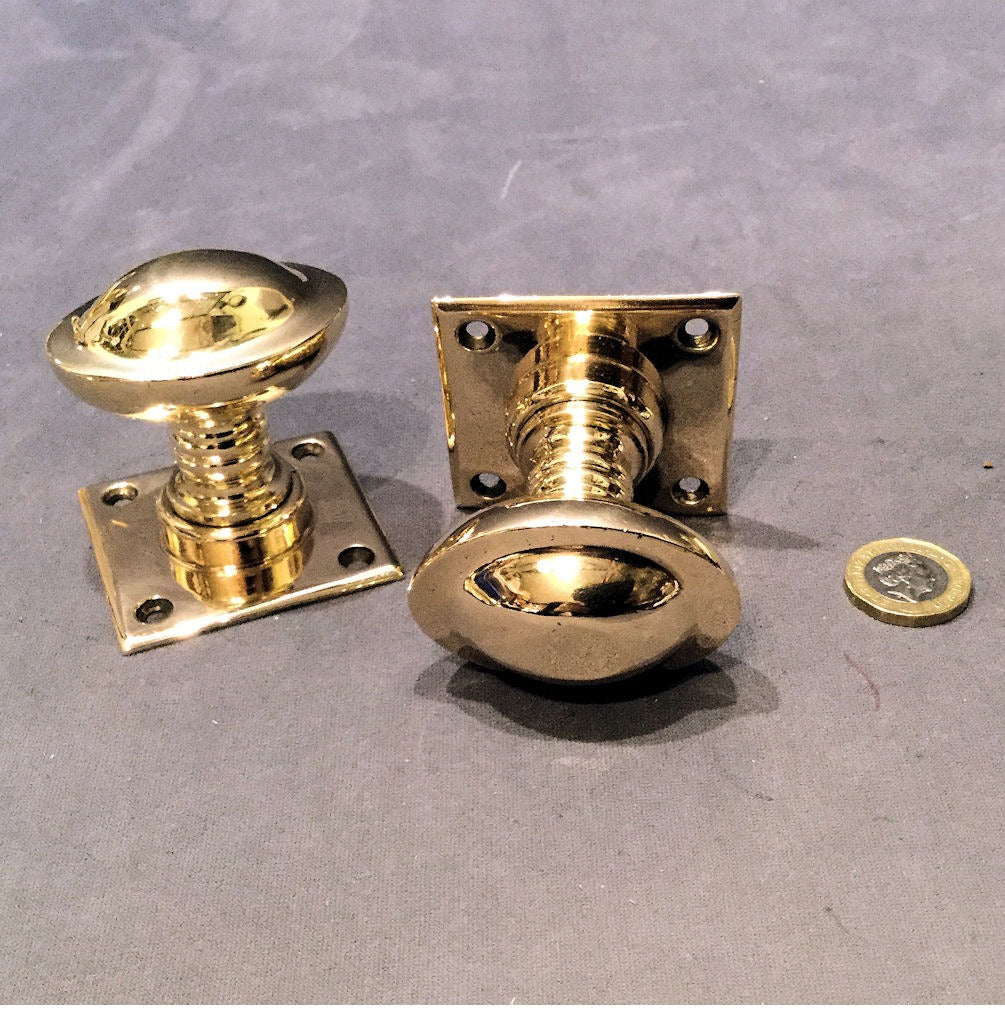 Pair of Brass Door Handles — Brass, 1920's