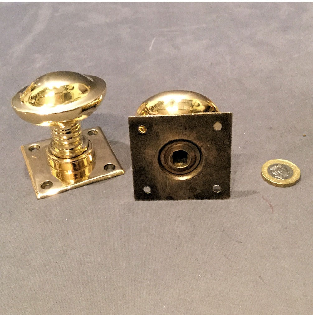 Pair of Brass Door Handles — view 2