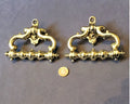 Pair of Brass Door Pulls — Brass, late 19th century