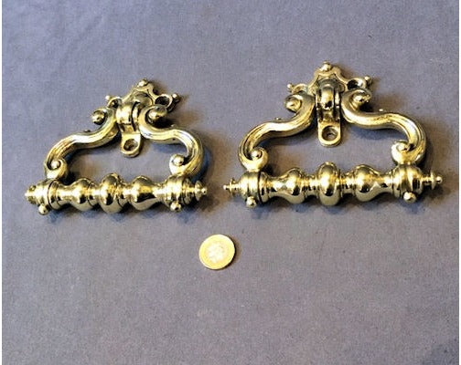 Pair of Brass Door Pulls — view 2