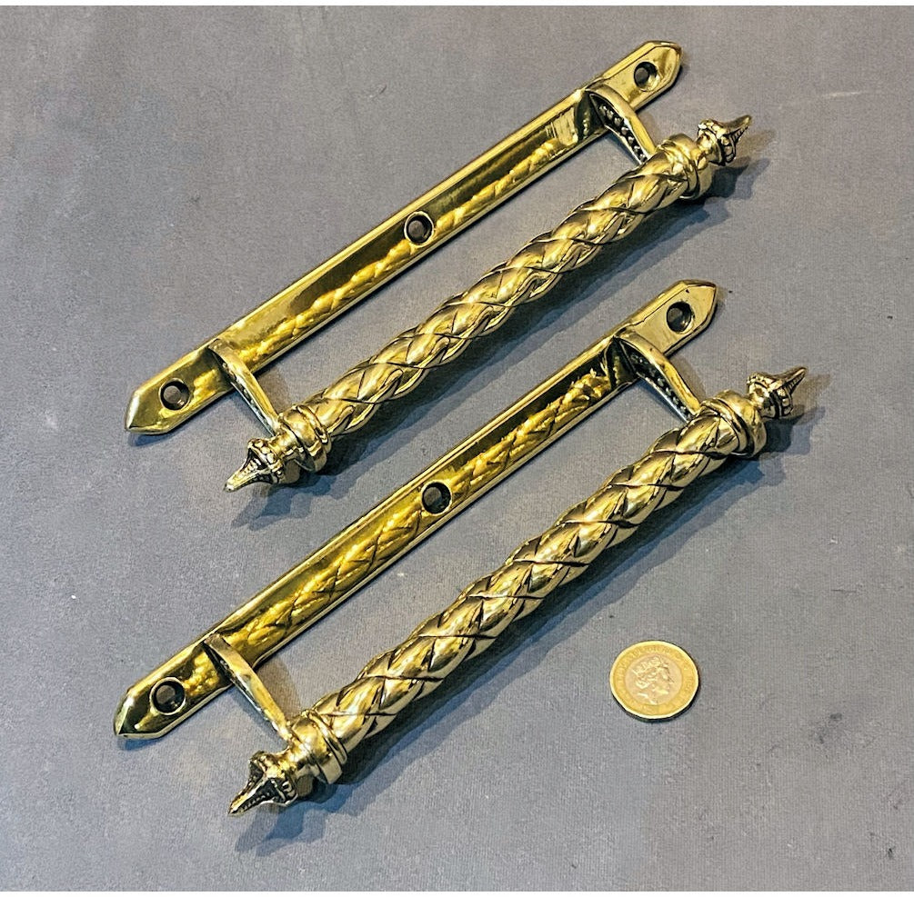 Pair of Brass Door Pulls — view 2