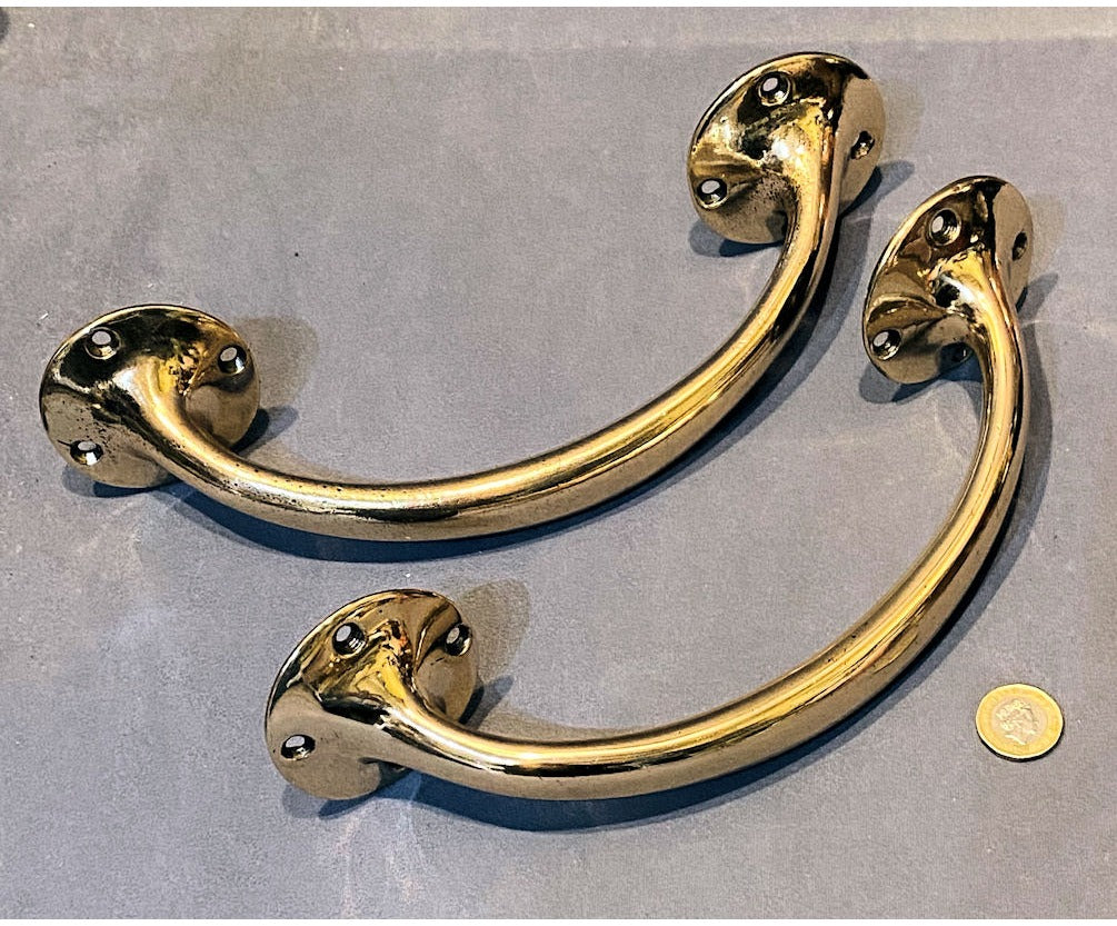 Pair of Brass Door Pulls — view 2