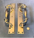 Pair of Brass Door Pulls — Brass, late 19th century
