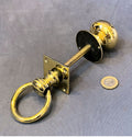 Pair of Brass Door Ring & Knobs — Brass, late 19th century