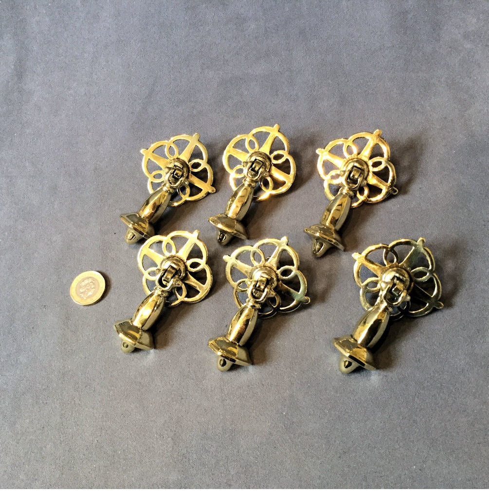 Pair of Brass Drawer Handle, 3 pairs available — Brass, 1920's
