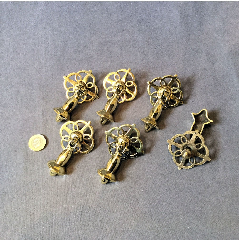 Pair of Brass Drawer Handle, 3 pairs available — view 2