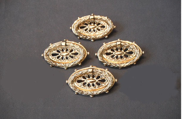 Pair of Brass Drawer Handles, 2 pairs available — Brass, circa 1900