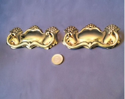 Pair of Brass Drawer Handles, 2 pairs available — Brass