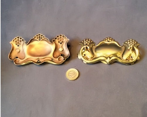 Pair of Brass Drawer Handles, 2 pairs available — view 2