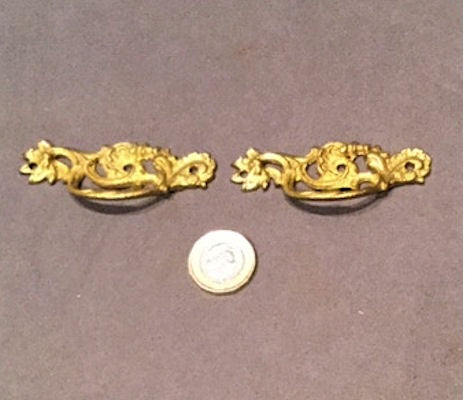 Pair of Brass Drawer Handles, 4 pairs available — Brass, 1920's