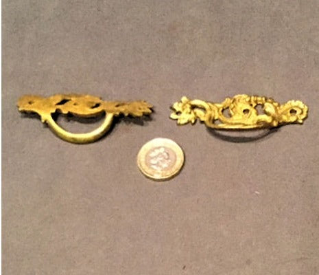 Pair of Brass Drawer Handles, 4 pairs available — view 2