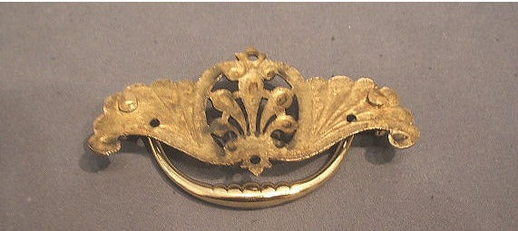 Pair of Brass Drawer Handles — view 2