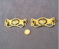 Pair of Brass Drawer Handles — Brass, 1891