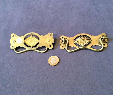 Pair of Brass Drawer Handles — view 2