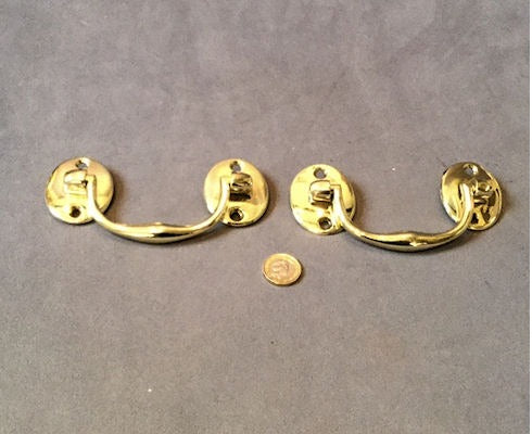 Pair of Brass Drawer Handles — Brass, late 19th century