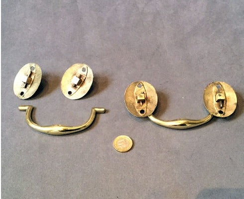 Pair of Brass Drawer Handles — view 2