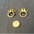 Pair of Brass Drawer Handles — Brass, late 19th century