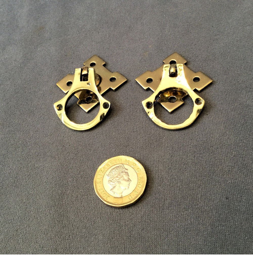 Pair of Brass Drawer Handles — Brass, late 19th century