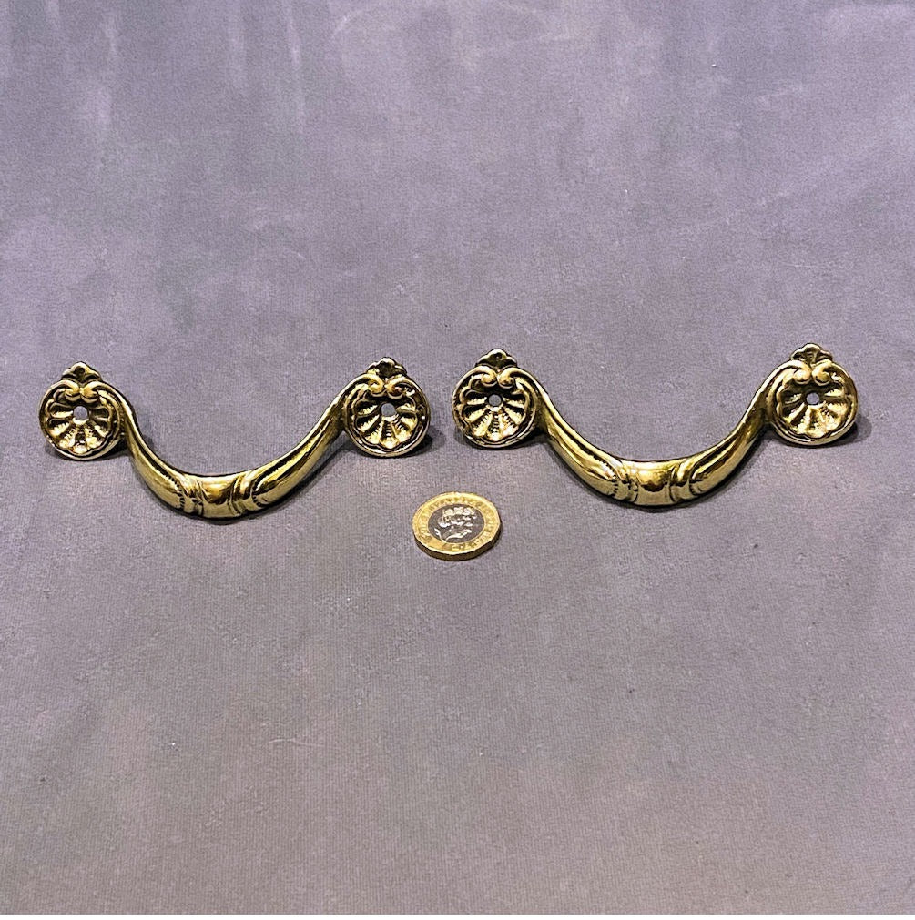 Pair of Brass Drawer Handles — Brass, 1920's