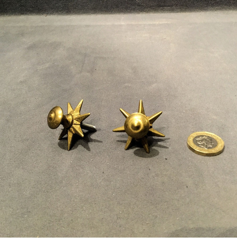 Pair of Brass Drawer Knobs — Brass, 1920's