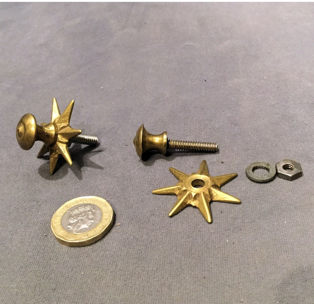 Pair of Brass Drawer Knobs — view 4