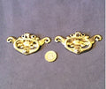 Pair of Brass Drawer Pulls — Brass, circa 1900