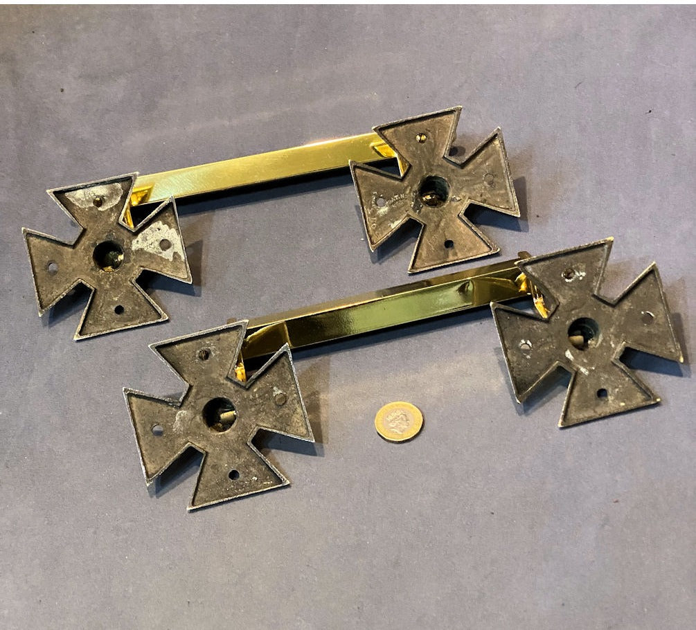 Pair of Brass Drawer Pulls — view 2