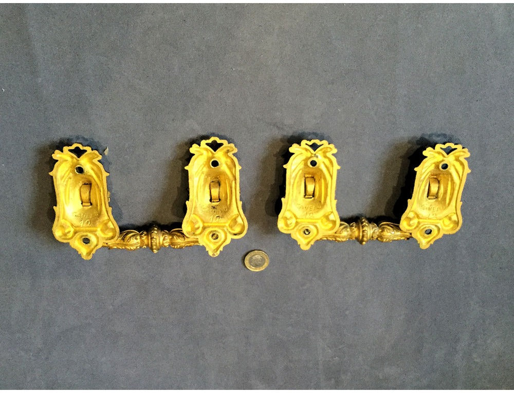 Pair of Brass Drop Pull Handles — view 2