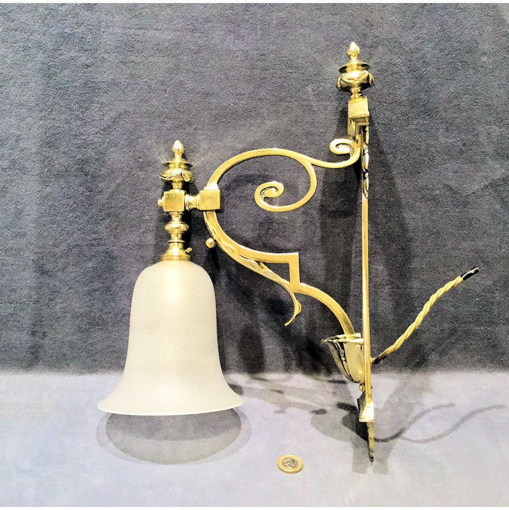 Pair of Brass Electric Wall Lights — view 3