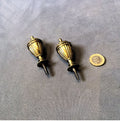Pair of Brass Finials — Brass, circa 1900