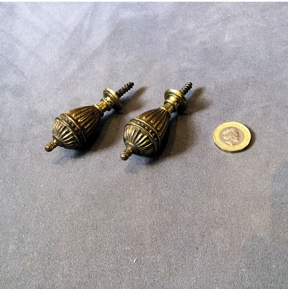 Pair of Brass Finials — view 2