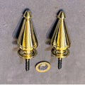 Pair of Brass Finials — Brass, circa 1900