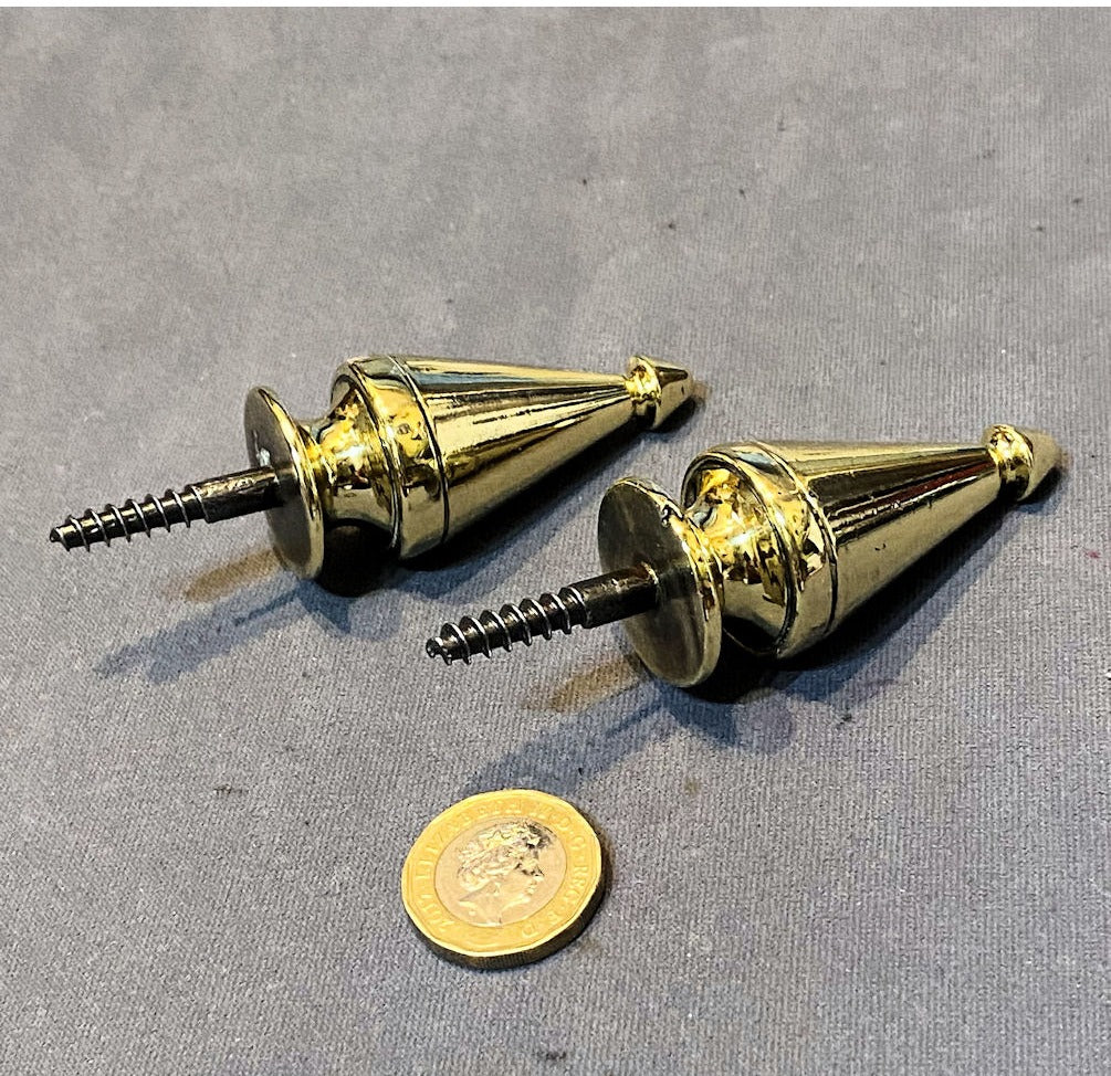Pair of Brass Finials — view 2