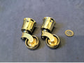 Pair of Brass Furniture Castors — Brass