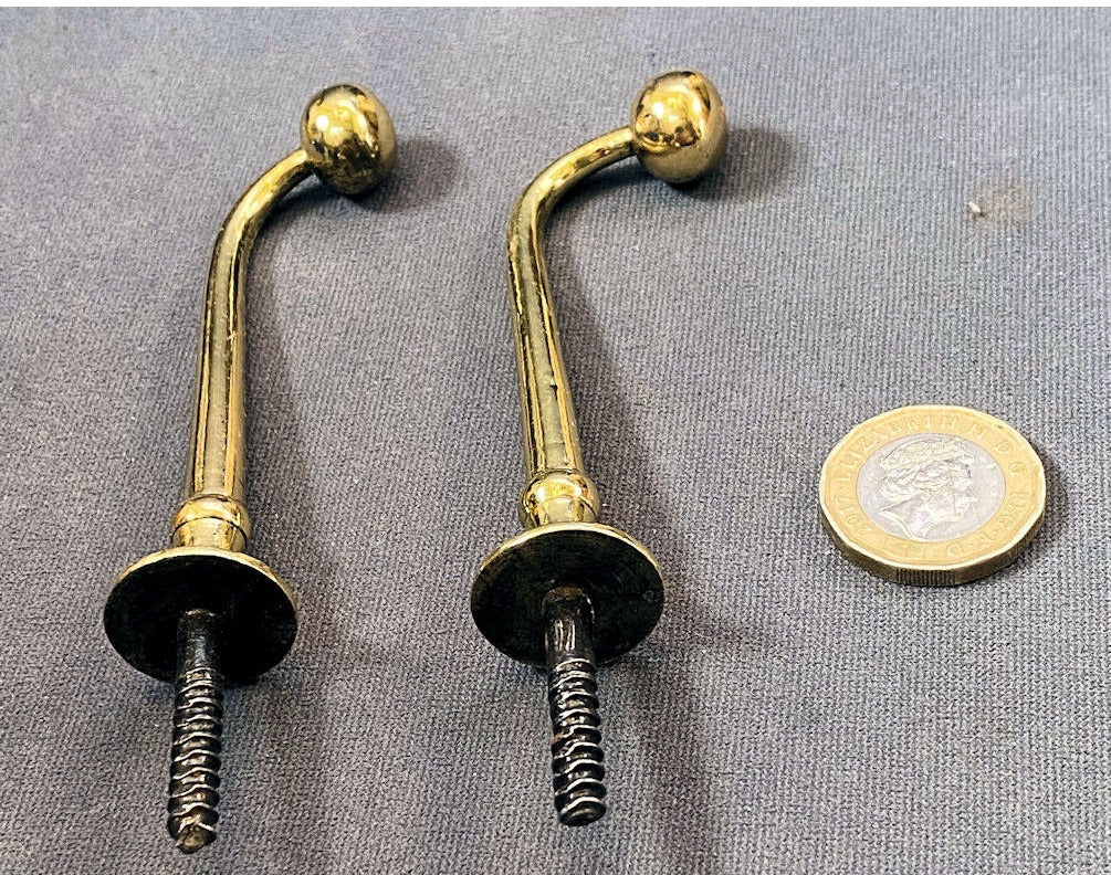 Pair of Brass Hat Hooks — view 2