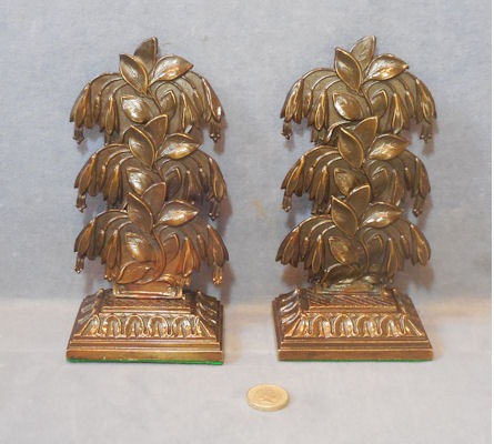 Pair of Brass Letter Racks — Brass, mid 19th century
