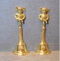 Pair of Brass Lincoln 'Imp' Door Porters — Brass, late 19th century